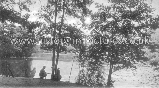 The Lake, Highams Park, Chingford, London. c.1905.